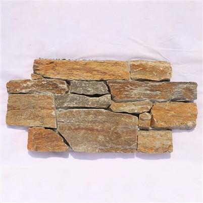 Bord tal-ħajt tal-ġebel naturali li jillokkja f'xulxin, Kwarżit Rusty ta' barra JRD-049